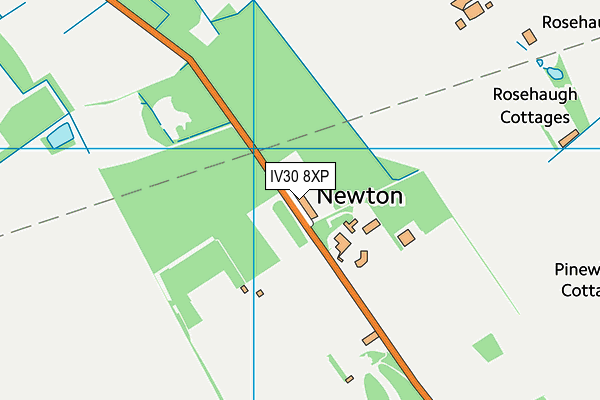 IV30 8XP map - OS VectorMap District (Ordnance Survey)