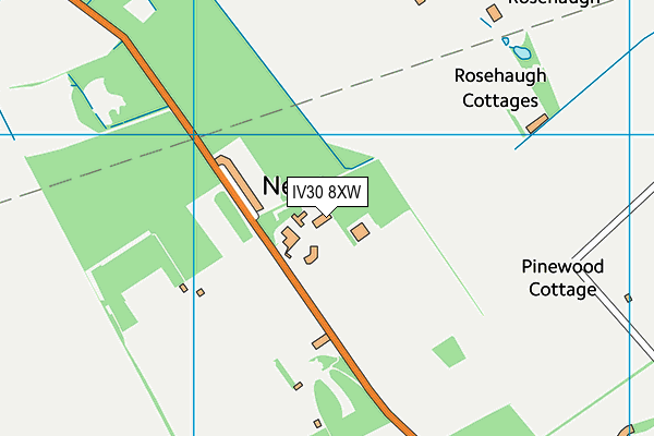 IV30 8XW map - OS VectorMap District (Ordnance Survey)