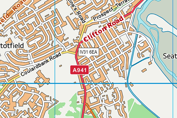 IV31 6EA map - OS VectorMap District (Ordnance Survey)