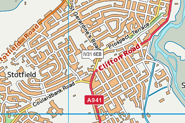 IV31 6EB map - OS VectorMap District (Ordnance Survey)