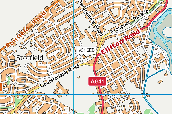 IV31 6ED map - OS VectorMap District (Ordnance Survey)