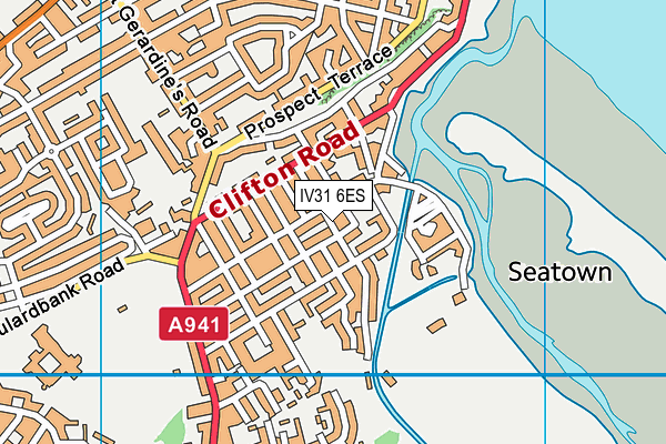 IV31 6ES map - OS VectorMap District (Ordnance Survey)