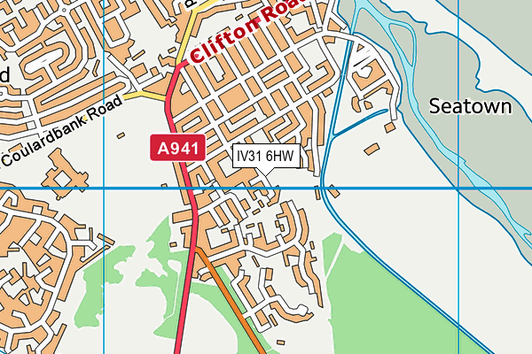 IV31 6HW map - OS VectorMap District (Ordnance Survey)