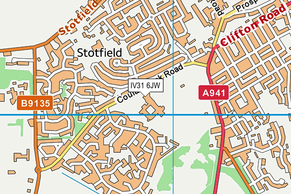 IV31 6JW map - OS VectorMap District (Ordnance Survey)