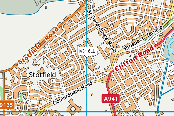 IV31 6LL map - OS VectorMap District (Ordnance Survey)