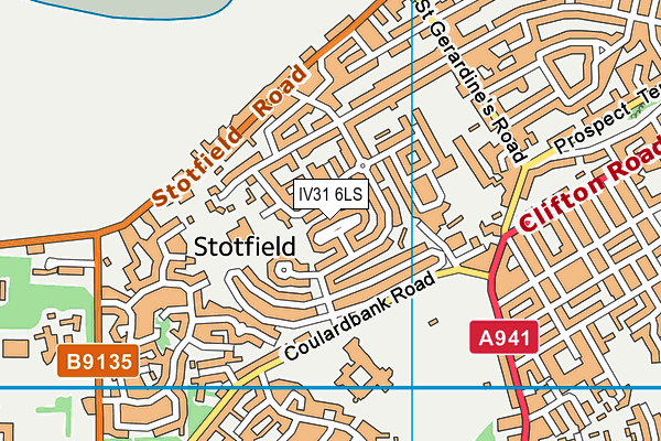 IV31 6LS map - OS VectorMap District (Ordnance Survey)