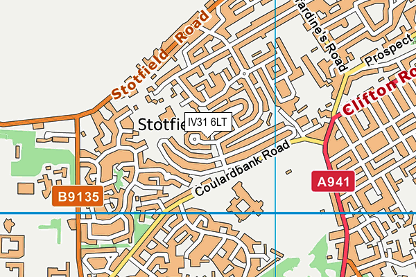 IV31 6LT map - OS VectorMap District (Ordnance Survey)