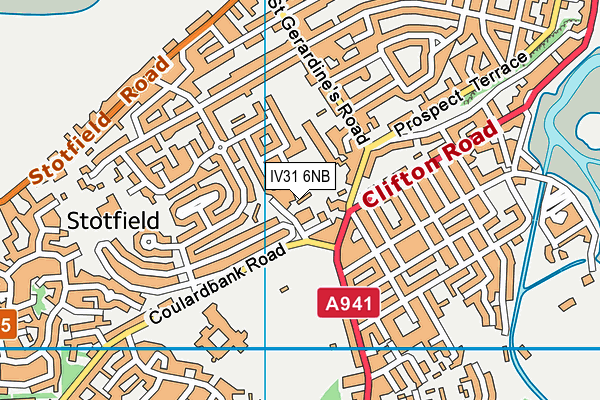 IV31 6NB map - OS VectorMap District (Ordnance Survey)