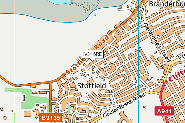 IV31 6RE map - OS VectorMap District (Ordnance Survey)