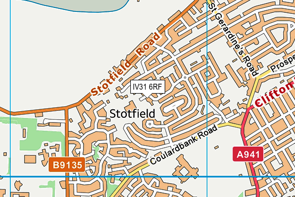 IV31 6RF map - OS VectorMap District (Ordnance Survey)