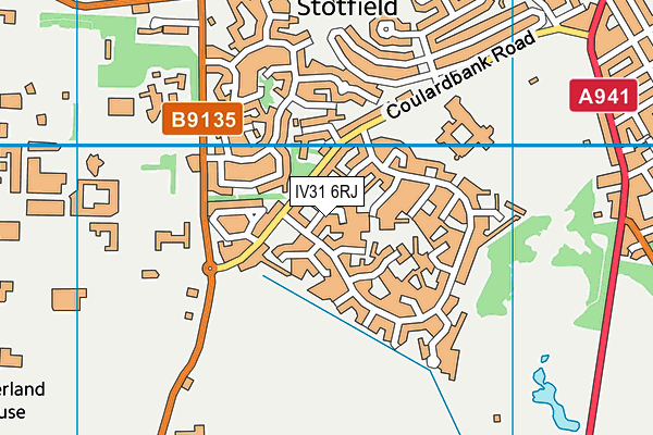 IV31 6RJ map - OS VectorMap District (Ordnance Survey)