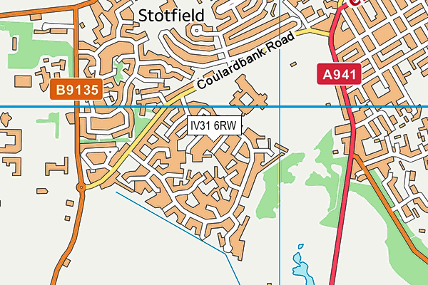 IV31 6RW map - OS VectorMap District (Ordnance Survey)