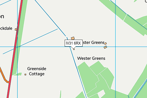 IV31 6RX map - OS VectorMap District (Ordnance Survey)