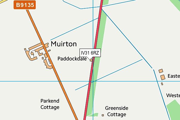 IV31 6RZ map - OS VectorMap District (Ordnance Survey)