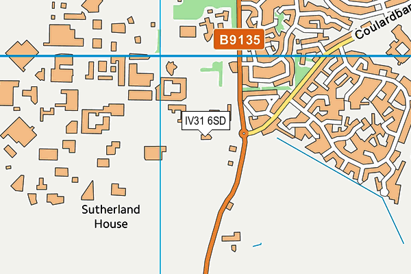 IV31 6SD map - OS VectorMap District (Ordnance Survey)