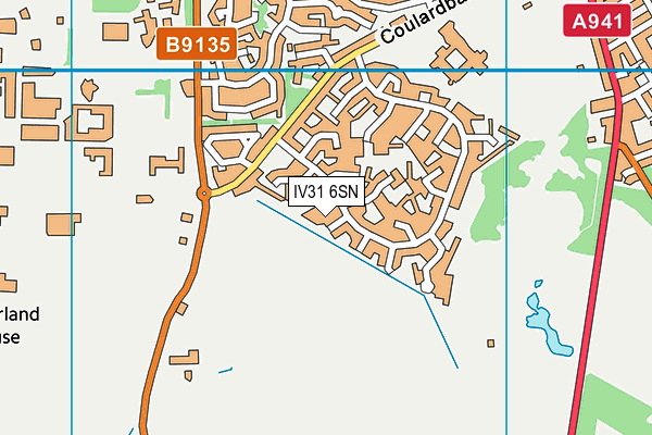 IV31 6SN map - OS VectorMap District (Ordnance Survey)