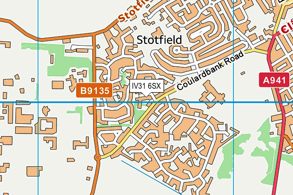 IV31 6SX map - OS VectorMap District (Ordnance Survey)