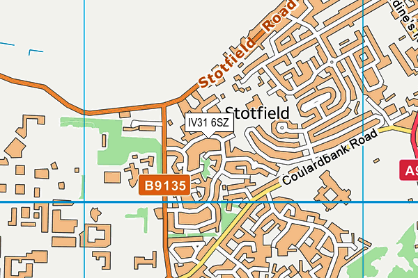 IV31 6SZ map - OS VectorMap District (Ordnance Survey)