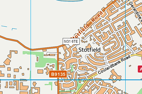 IV31 6TE map - OS VectorMap District (Ordnance Survey)