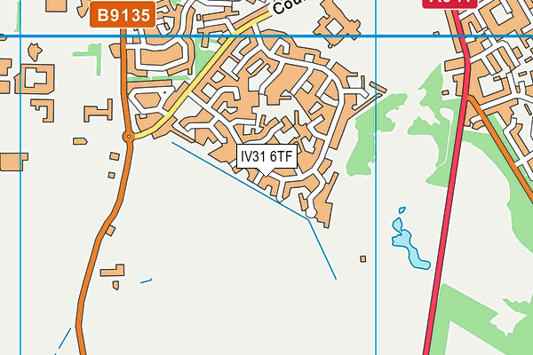 IV31 6TF map - OS VectorMap District (Ordnance Survey)