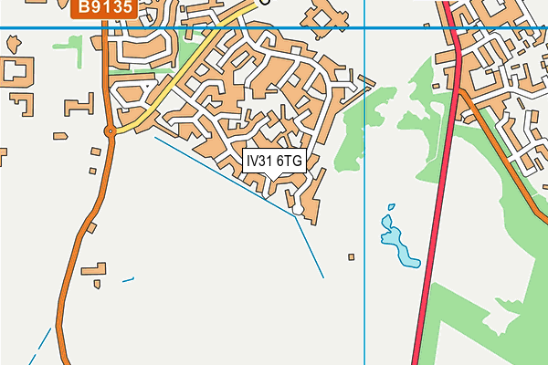 IV31 6TG map - OS VectorMap District (Ordnance Survey)