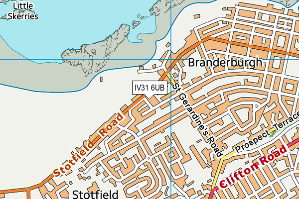 IV31 6UB map - OS VectorMap District (Ordnance Survey)