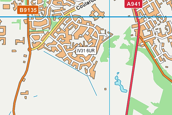 IV31 6UR map - OS VectorMap District (Ordnance Survey)