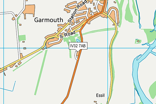 IV32 7AB map - OS VectorMap District (Ordnance Survey)