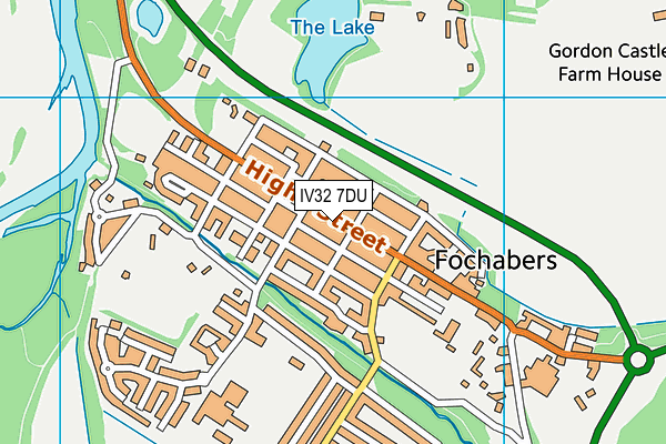 IV32 7DU map - OS VectorMap District (Ordnance Survey)