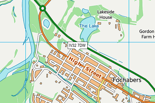 IV32 7DW map - OS VectorMap District (Ordnance Survey)