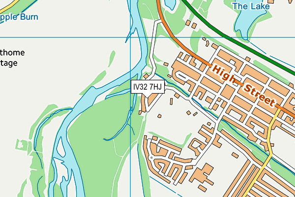 IV32 7HJ map - OS VectorMap District (Ordnance Survey)