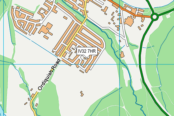 IV32 7HR map - OS VectorMap District (Ordnance Survey)