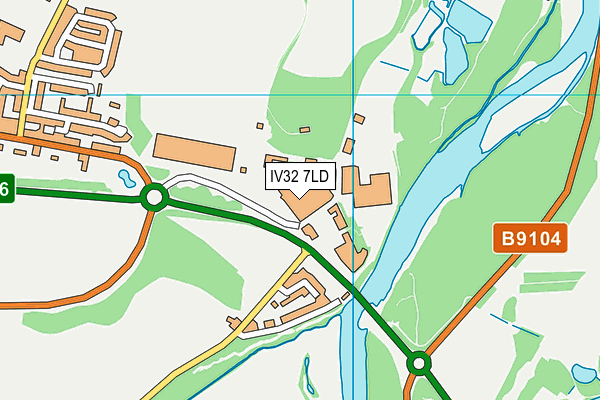 IV32 7LD map - OS VectorMap District (Ordnance Survey)