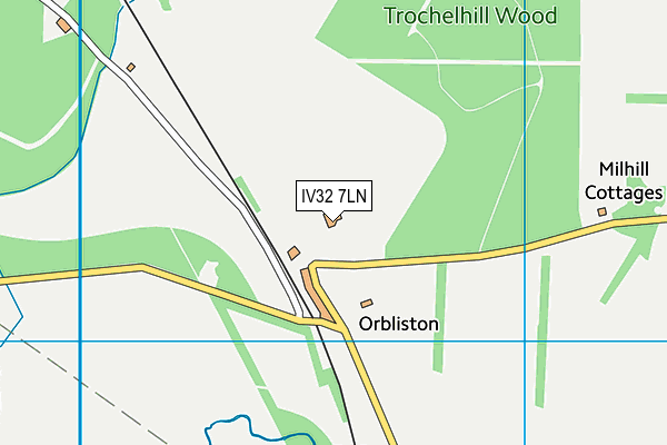IV32 7LN map - OS VectorMap District (Ordnance Survey)