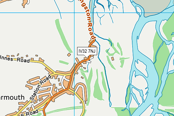 IV32 7NJ map - OS VectorMap District (Ordnance Survey)