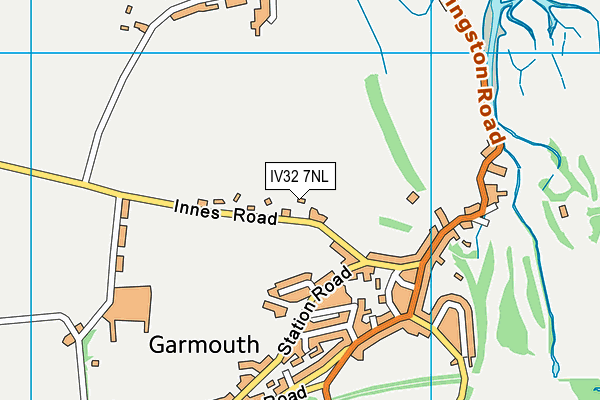 IV32 7NL map - OS VectorMap District (Ordnance Survey)