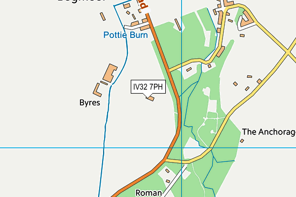 IV32 7PH map - OS VectorMap District (Ordnance Survey)