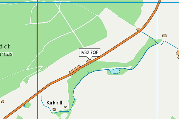 IV32 7QF map - OS VectorMap District (Ordnance Survey)