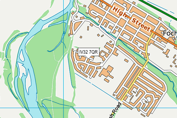 IV32 7QR map - OS VectorMap District (Ordnance Survey)