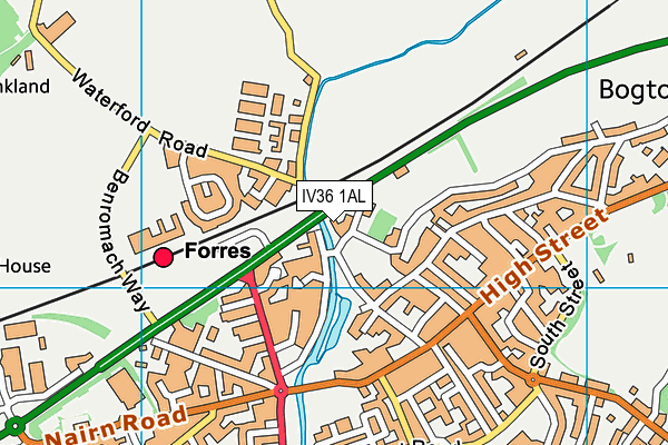 IV36 1AL map - OS VectorMap District (Ordnance Survey)