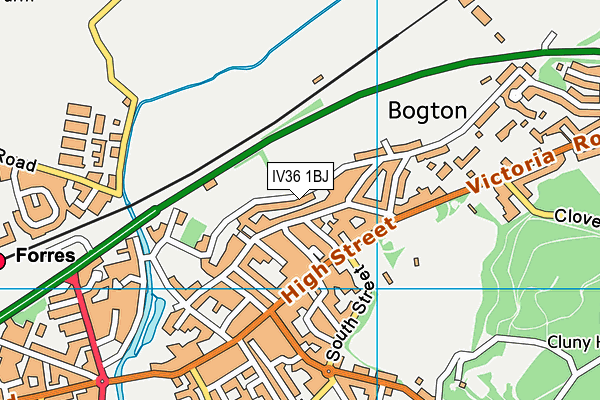 IV36 1BJ map - OS VectorMap District (Ordnance Survey)
