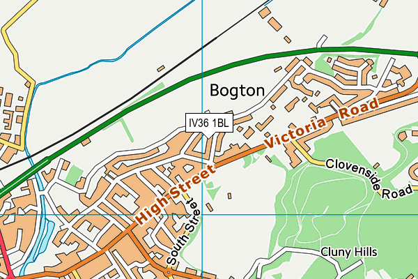 IV36 1BL map - OS VectorMap District (Ordnance Survey)