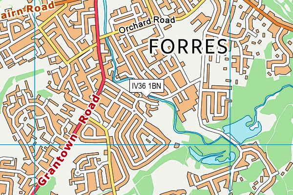 IV36 1BN map - OS VectorMap District (Ordnance Survey)