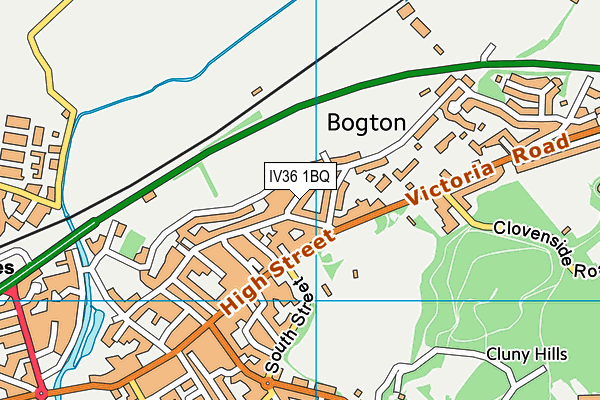 IV36 1BQ map - OS VectorMap District (Ordnance Survey)