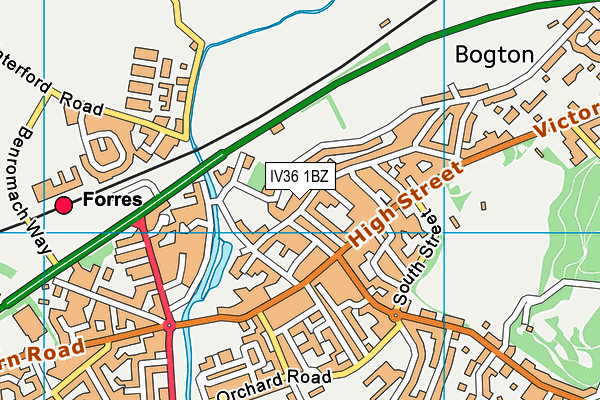 IV36 1BZ map - OS VectorMap District (Ordnance Survey)