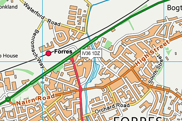 IV36 1DZ map - OS VectorMap District (Ordnance Survey)