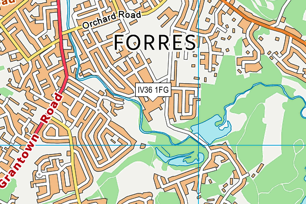 IV36 1FG map - OS VectorMap District (Ordnance Survey)