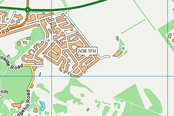 IV36 1FH map - OS VectorMap District (Ordnance Survey)