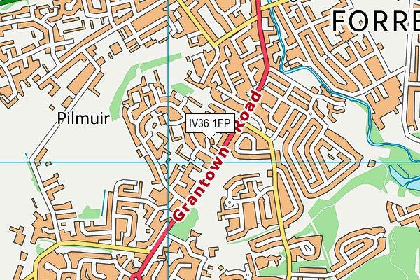 IV36 1FP map - OS VectorMap District (Ordnance Survey)