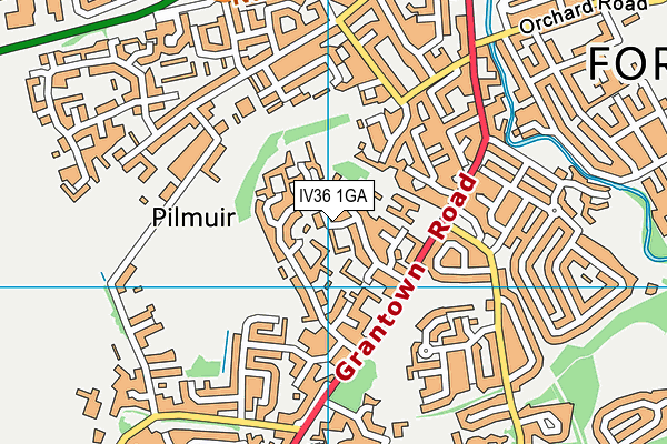 IV36 1GA map - OS VectorMap District (Ordnance Survey)